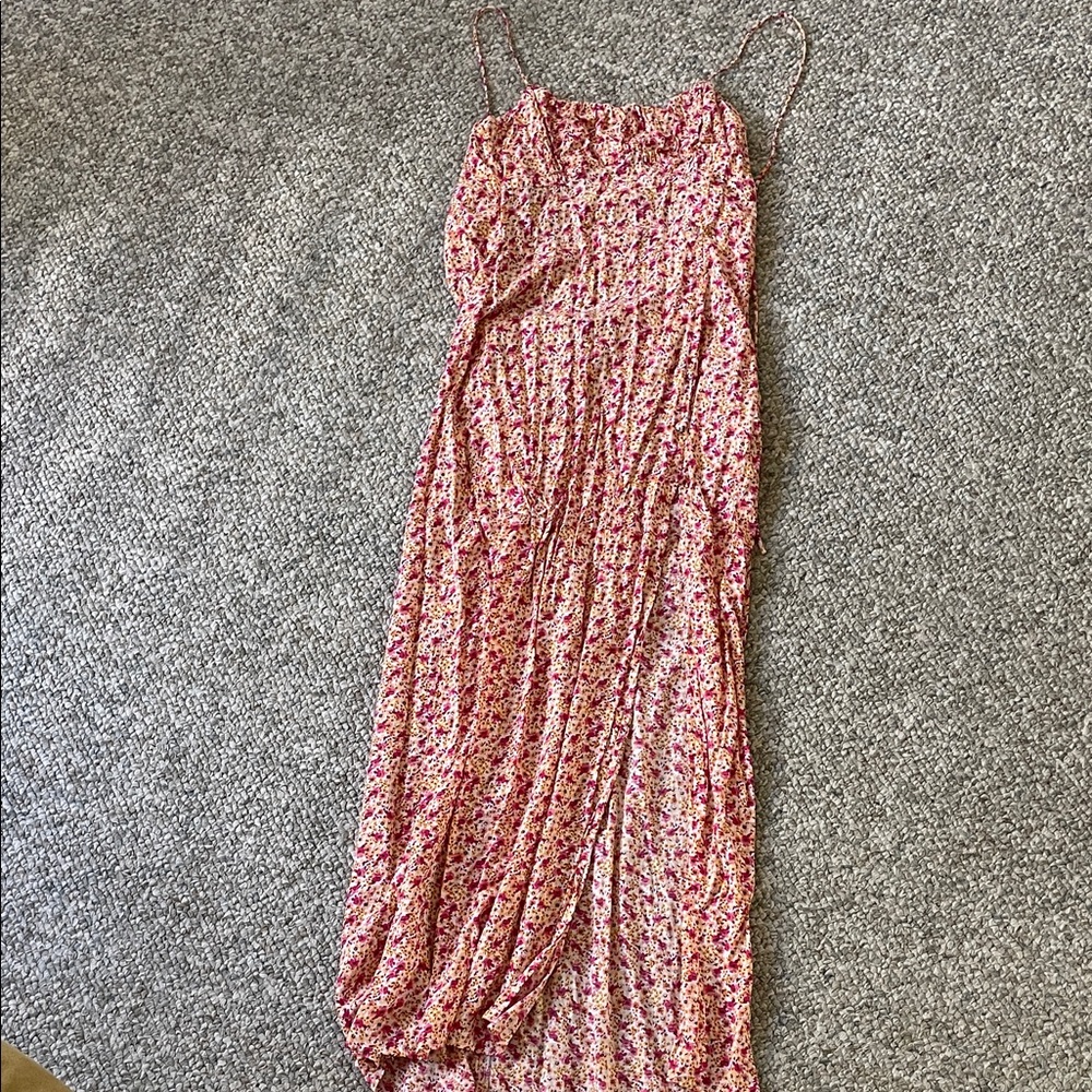 Zara Pink Floral Maxi Dress